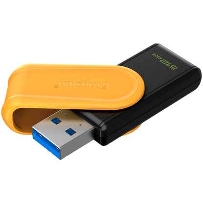Kingston 512GB Portable USB 3.2 Gen 1 DataTraveler Exodia S (Black/Yellow) – alternate product view 2