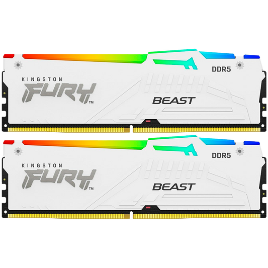 Kingston 32GB 6000MT/s DDR5 CL36 DIMM (Kit of 2) FURY Beast White RGB EXPO