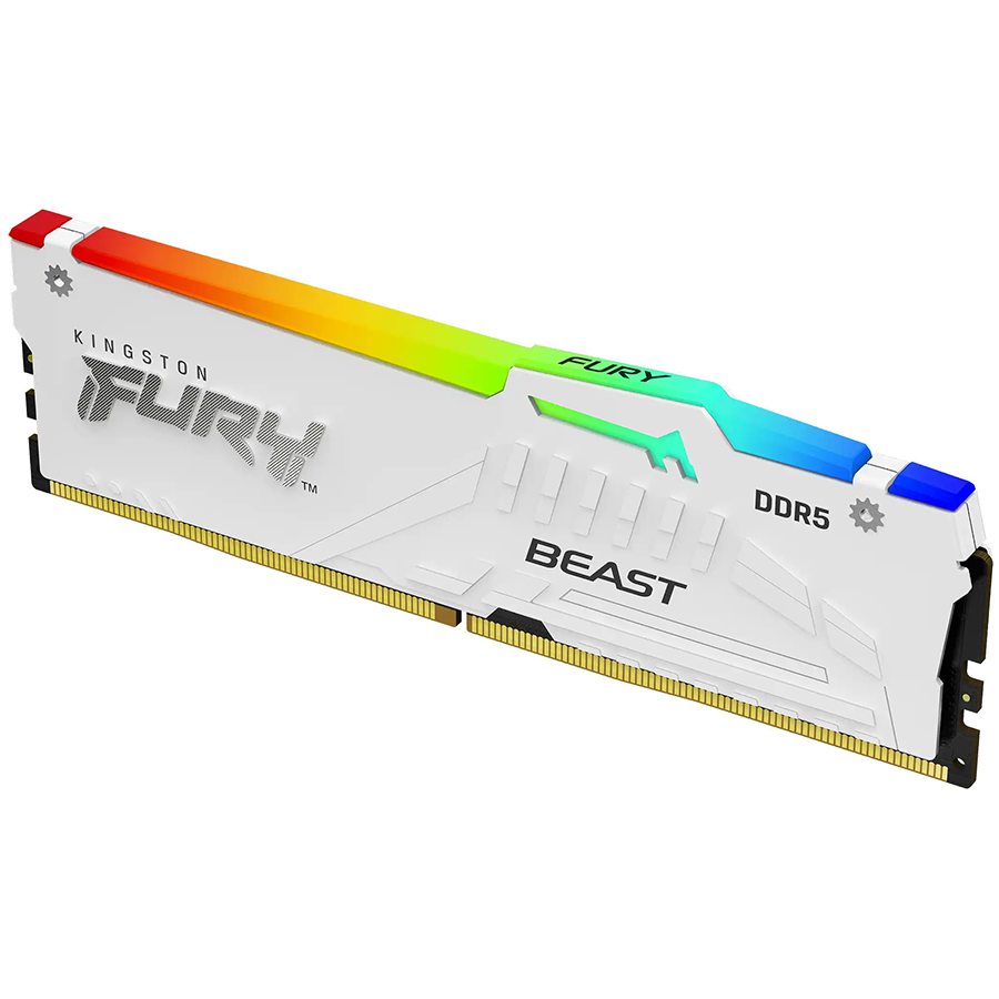 Kingston 16GB 6000MT/s DDR5 CL36 DIMM FURY Beast White RGB EXPO