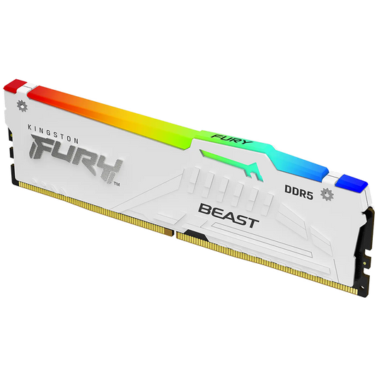 Kingston 16GB 6000MT/s DDR5 CL36 DIMM FURY Beast White RGB EXPO