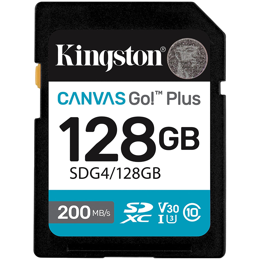 KINGSTON 128GB SDXC Canvas Go Plus Gen4 200MB/s C10 UHS-I U3 V30