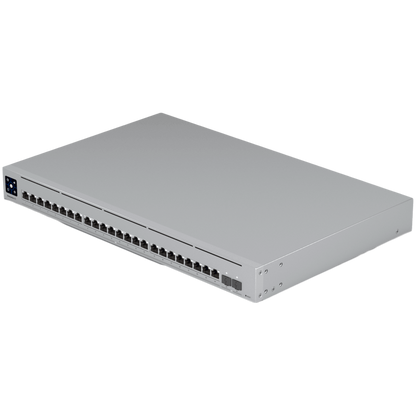Ubiquiti Layer 3 switch with (24) 10GbE RJ45 ports and (2) 25G SFP28 ports – view 3
