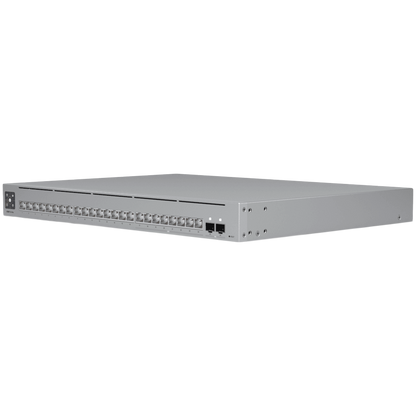 Ubiquiti 24-port, Layer 3 Etherlighting switch with 2.5 GbE, 8x 2.5 GbE RJ45 ports, 16x GbE RJ45 ports, 2x 10G SFP+ – view 2