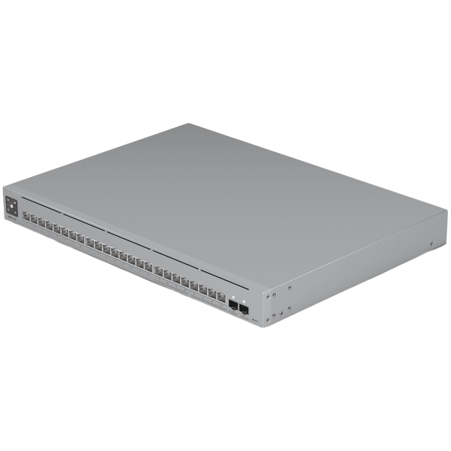 Ubiquiti 24-port, Layer 3 Etherlighting switch with 2.5 GbE, 8x 2.5 GbE RJ45 ports, 16x GbE RJ45 ports, 2x 10G SFP+ – view 3