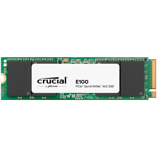 Crucial E100 2TB SSD PCIe 4.0 Gen4 M.2 2280 NVMe, Read/Write: 5000/3000 MB/s