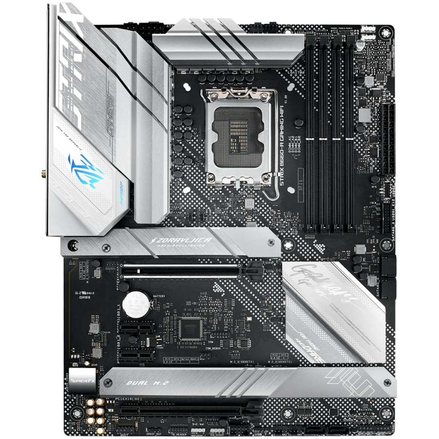 ASUS MB ROG STRIX B660-A GAMING WIFI B660, LGA1700, 4xDDR5, DP, HDMI, 3 x PCIe 4.0 M.2 Slots, 2.5Gb Ethernet, Wi-Fi 6, ALC4080 ATX - image 2