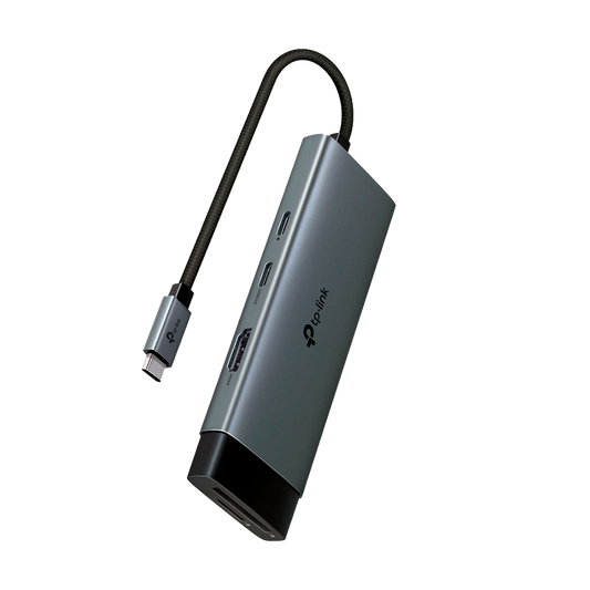 TP-Link UH7020C USB Type-C 7-Port Hub, 1 x USB-C Connector,1 x HDMI 4K 60Hz Port,1 x USB-C PD 100W Port,1 x – product photo