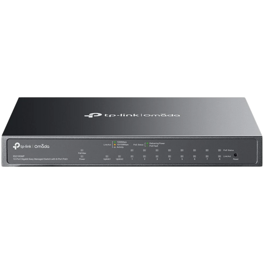 Omada 10-Port Gigabit Easy Managed Switch with 8-Port PoE+ 8× Gigabit PoE+ Ports, 1x Gigabit by TP-Link – product photo