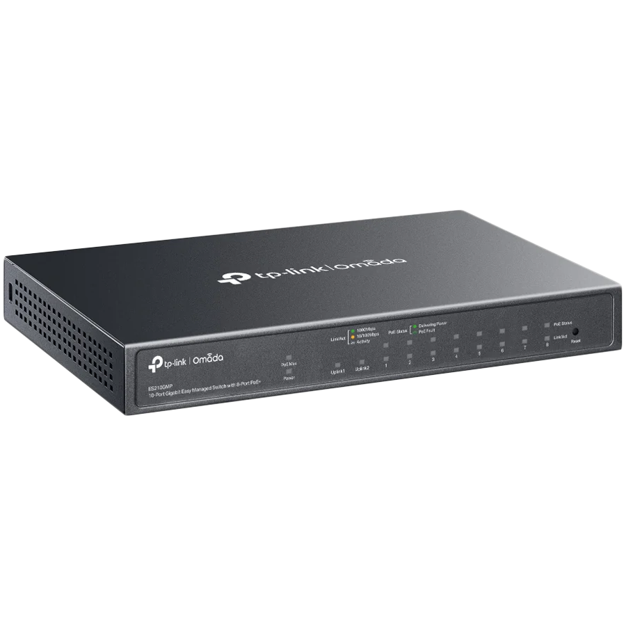 Omada 10-Port Gigabit Easy Managed Switch with 8-Port PoE+ 8× Gigabit PoE+ Ports, 1x Gigabit Non-PoE by TP-Link – view 3