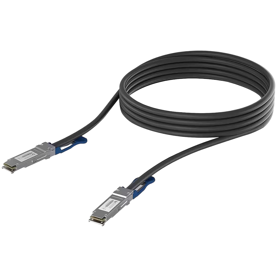 Ubiquiti UACC-DAC-QSFP28-3M QSFP28 direct attach cable with a 100 Gbps max data rate, Compatible with QSFP28 – product photo