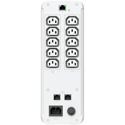 Ubiquiti UPS-Tower-EU UniFi managed 1kVA uninterruptible power supply with 5 surge-only outlets and 5 software-resettable surge and backup devices - image 4