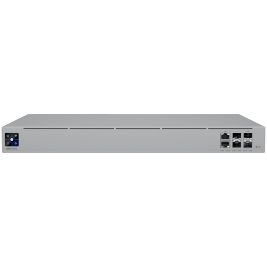 UBIQUITI UniFi Gateway Enterprise, 2x 25G SFP28,2x 10G SFP+ and 2x 2.5 GbE RJ45 ports (two interfaces – product photo