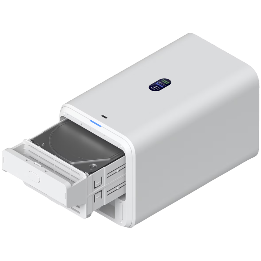 Ubiquiti UniFi  UNAS-2-W-EU Network Attached Storage with (2) 3.5inch HDD bays, 2.5 GbE networking, USB-C – view 2