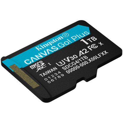 KINGSTON 1TB microSDXC Canvas Go Plus Gen4 200R A2 U3 w/o ADP – alternate product view 2