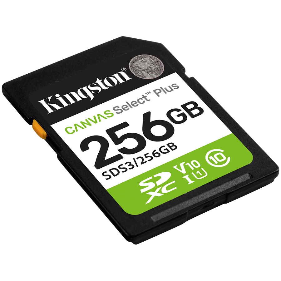 KINGSTON 256GB SDXC Canvas Select Plus Gen3 150MB/s C10 UHS-I U1 V10 – alternate product view 2