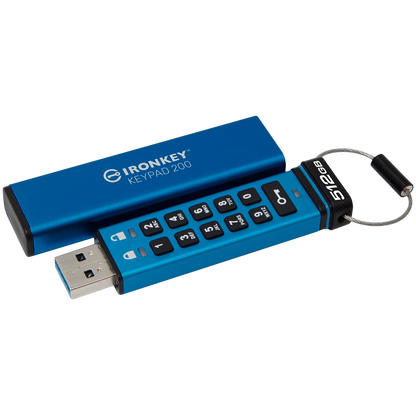 KINGSTON IronKey Keypad 200, 512GB, FIPS 140-3 Lvl 3 (Pending) AES-256 Encrypted – alternate product view 2