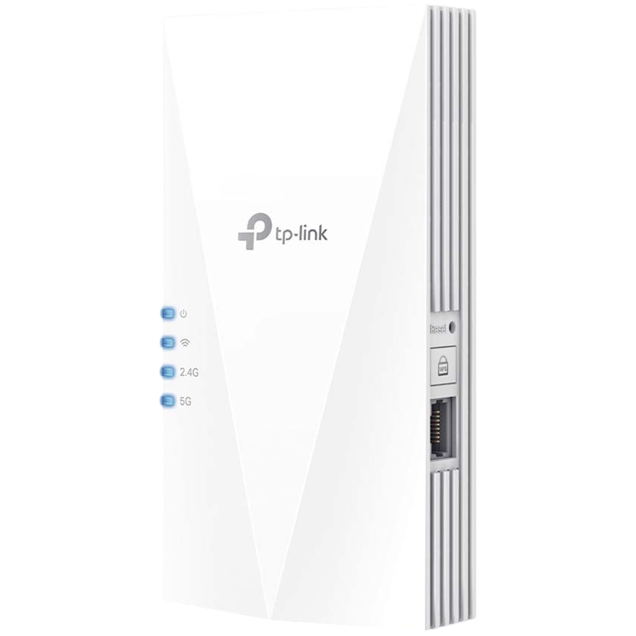 TP Link AX1800 Wi-Fi 6 Range Extender, 2.4GHz and 5GHz, 1 Gigabit Ethernet Port, 574 Mbps at by TP-Link – product photo