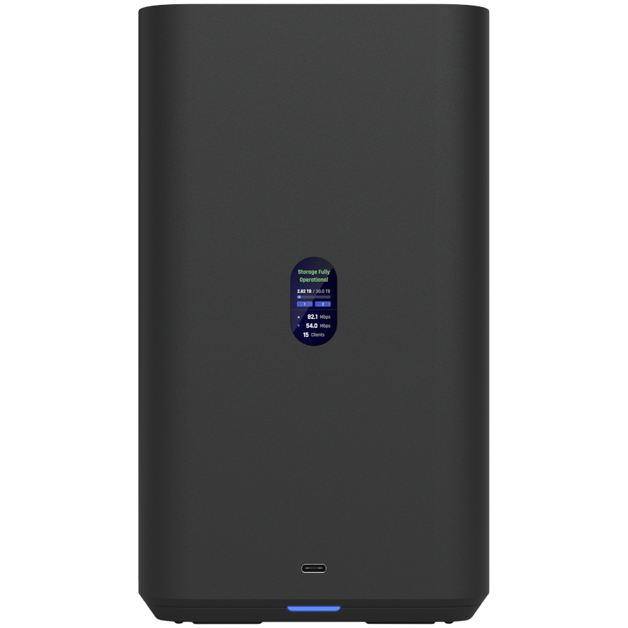 Ubiquiti UniFi UNAS-2-B-EU Network Attached Storage with (2) 3.5inch HDD bays, 2.5 GbE networking, USB-C – view 3