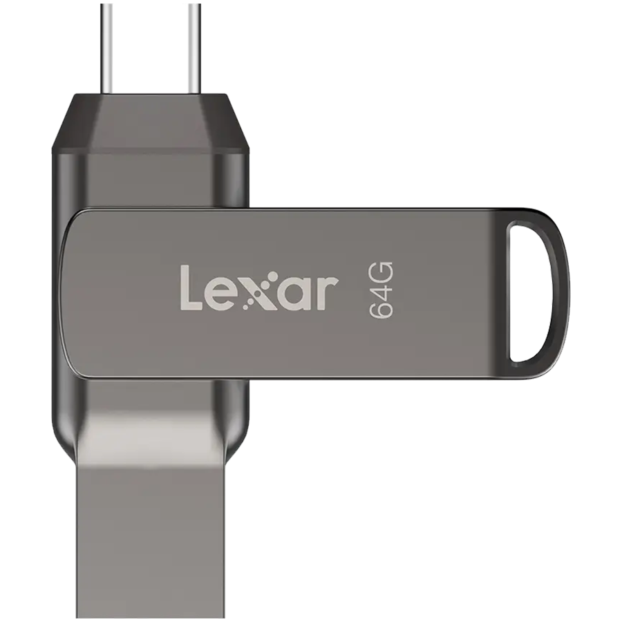 Lexar 64GB Dual Type-C and Type-A USB 3.2 flash drive, up to 130MB/s read – product image