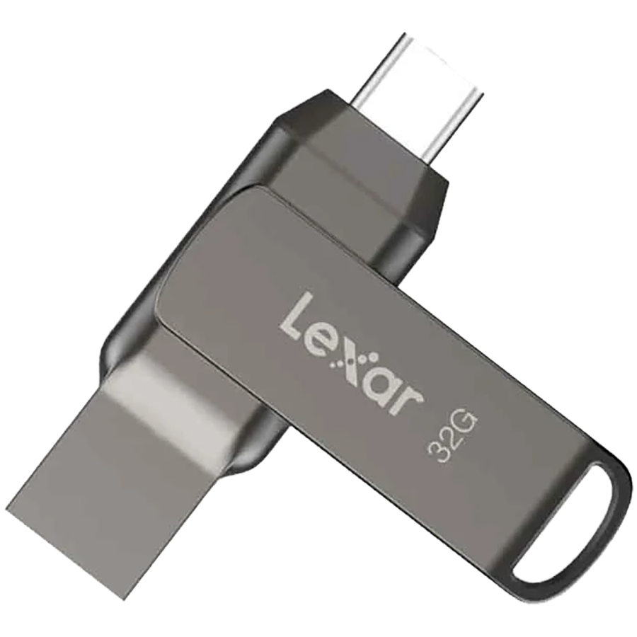 Lexar 32GB Dual Type-C and Type-A USB 3.2 flash drive, up to 100MB/s read – product image