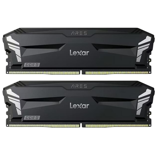 Lexar Ares 32GB DDR5 6000MHz (2x16GB KIT) CL30 DIMM, 1.35V, heatsink, Non-RGB, Black – product image