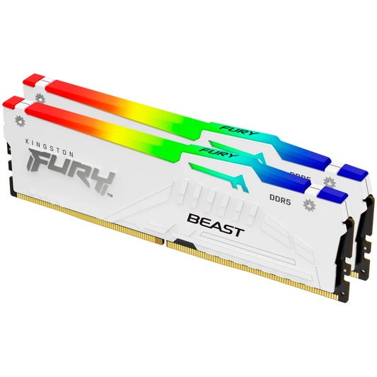 Kingston 32GB 6800MT/s DDR5 CL34 DIMM (Kit of 2) FURY Beast White RGB EXPO