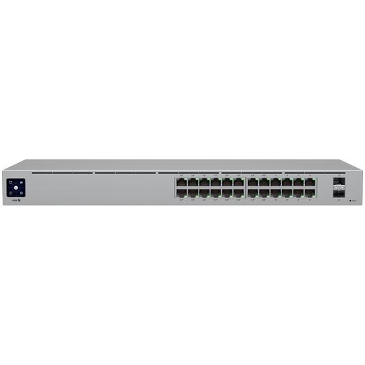 Ubiquiti USW-24-POE Gigabit Layer 2 switch with twenty-four Gigabit Ethernet ports including sixteen – product photo