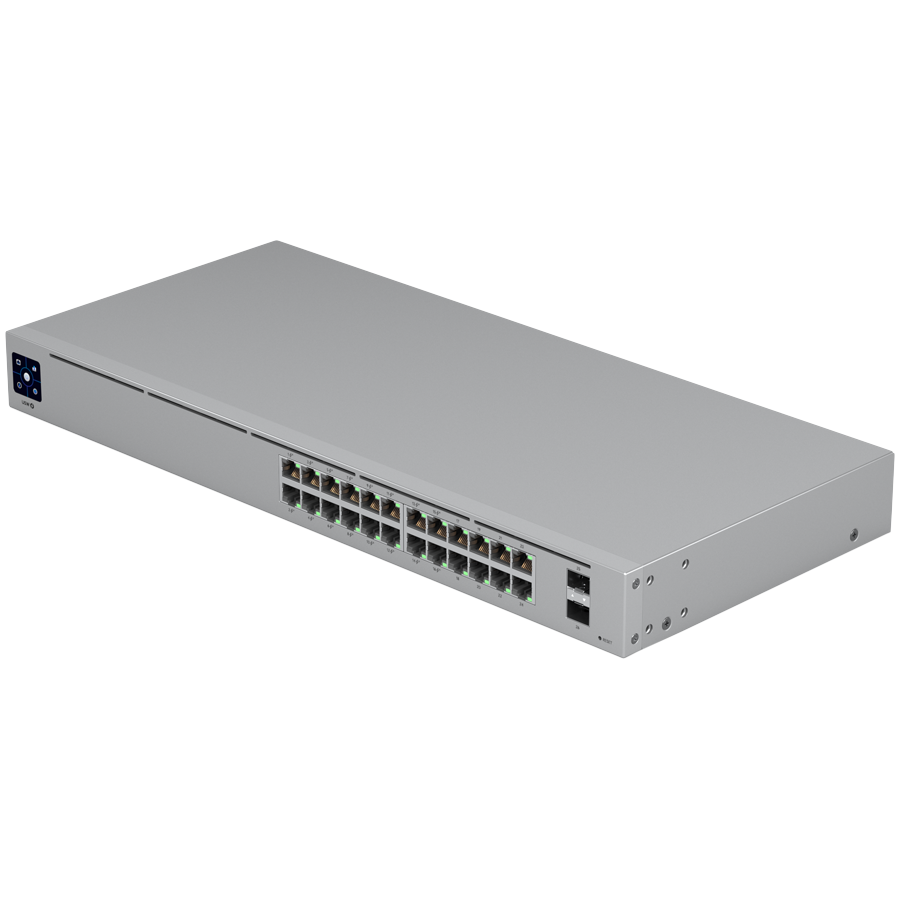 Ubiquiti USW-24-POE Gigabit Layer 2 switch with twenty-four Gigabit Ethernet ports including sixteen auto-sensing – view 3