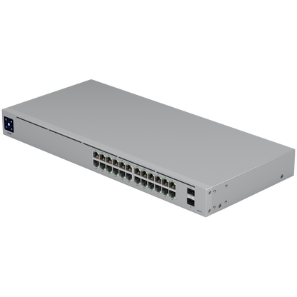 Ubiquiti USW-24-POE Gigabit Layer 2 switch with twenty-four Gigabit Ethernet ports including sixteen auto-sensing – view 3