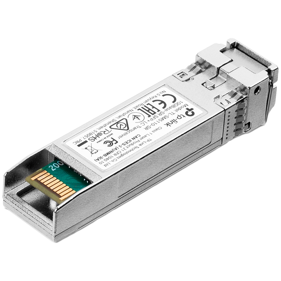 TP-Link SM5110-SR Omada 10GBase-SR SFP+ LC Transceiver, Multi-mode SFP+ LC Transceiver, Hot-Pluggable, – product photo