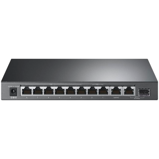 10-Port Gigabit Desktop Switch with 6-Port PoE+ and 2-Port PoE++PORT: 2× Gigabit PoE++ Ports, 6× by TP-Link – product photo