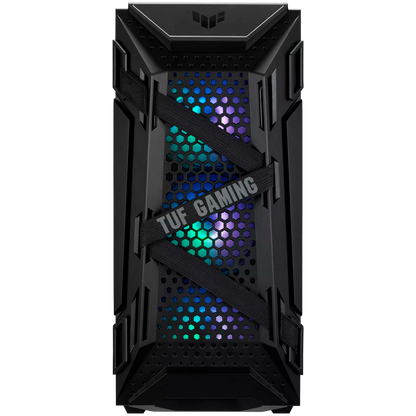 ASUS TUF Gaming GT301 ATX mid-tower compact case with tempered glass side panel, honeycomb front panel, 120mm AURA Addressable RGB fan, headphone hanger and 360mm radiator support - image 2