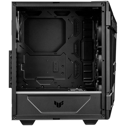ASUS TUF Gaming GT301 ATX mid-tower compact case with tempered glass side panel, honeycomb front panel, 120mm AURA Addressable RGB fan, headphone hanger and 360mm radiator support - image 3