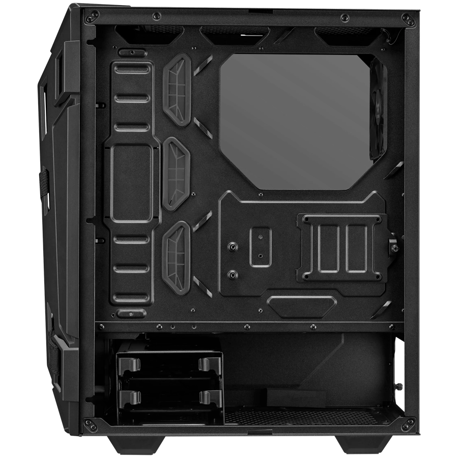 ASUS TUF Gaming GT301 ATX mid-tower compact case with tempered glass side panel, honeycomb front panel, 120mm AURA Addressable RGB fan, headphone hanger and 360mm radiator support - image 4