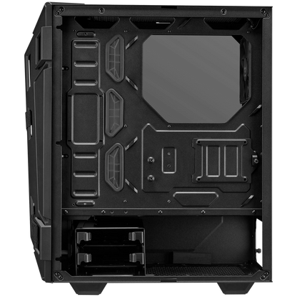 ASUS TUF Gaming GT301 ATX mid-tower compact case with tempered glass side panel, honeycomb front panel, 120mm AURA Addressable RGB fan, headphone hanger and 360mm radiator support - image 4