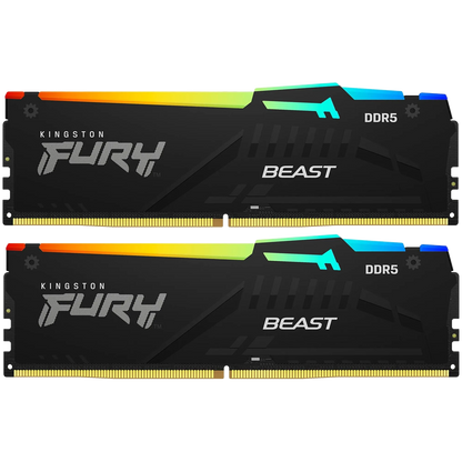 Kingston 32GB 6800MT/s DDR5 CL34 DIMM (Kit of 2) FURY Beast RGB EXPO – alternate product view 2