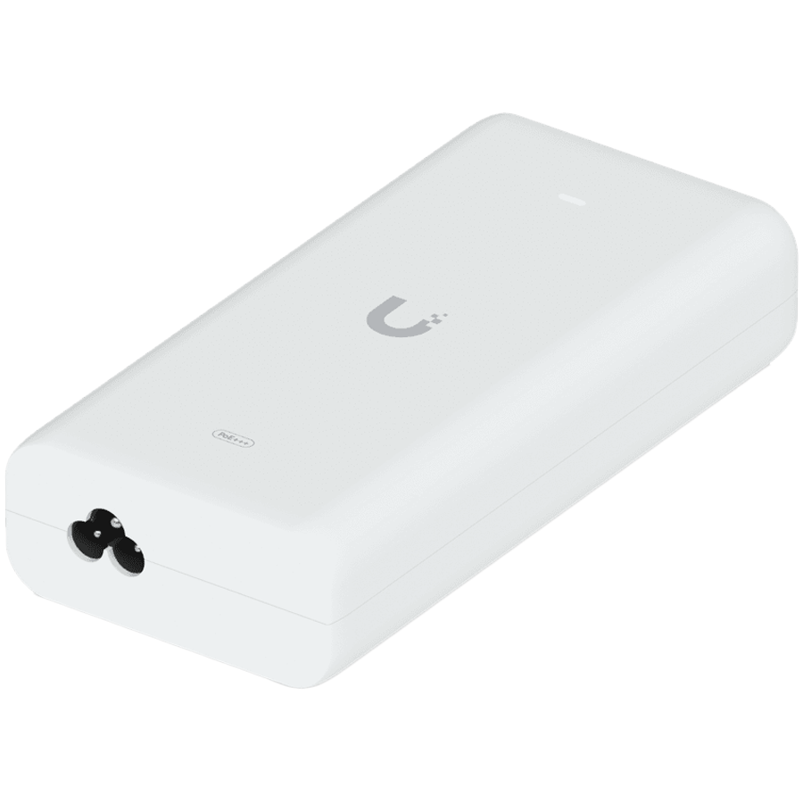 Ubiquiti UniFi 10G PoE+++ Adapter (90W), can power UniFi PoE+++ devices, reduce dependency on PoE switch power, and provide a Multi-Gigabit LAN connection, Contains RJ45 data input, AC cable with earth ground, and PoE+++ output - image 3