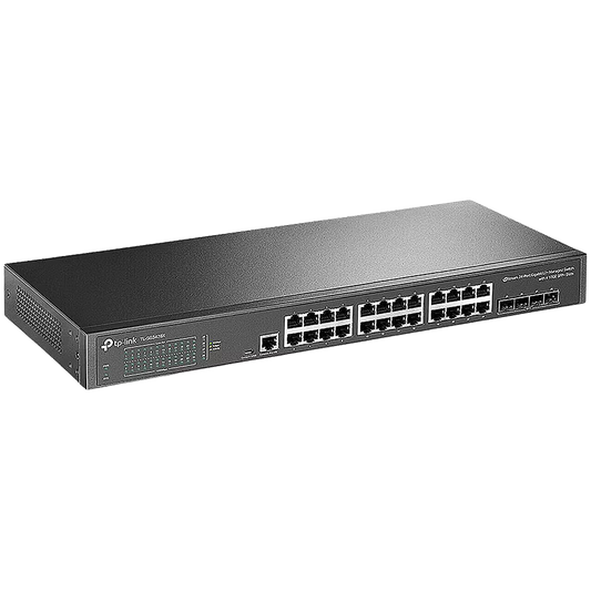 TP-Link SG3428X-M2 Omada 24-Port 2.5GBASE-T L2+ Managed Switch with 4 10GE SFP+ Slots, 24× 2.5 Gbps RJ45 – product photo