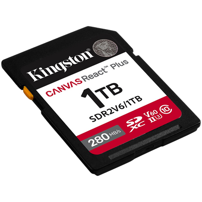 Kingston 1TB SDXC Canvas React Plus SDXC UHS-II 280R/150W U3 V60 – alternate product view 2