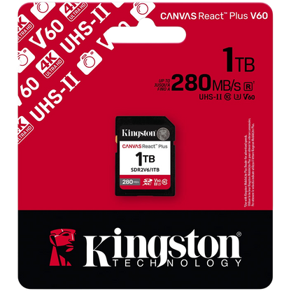Kingston 1TB SDXC Canvas React Plus SDXC UHS-II 280R/150W U3 V60 – alternate product view 3