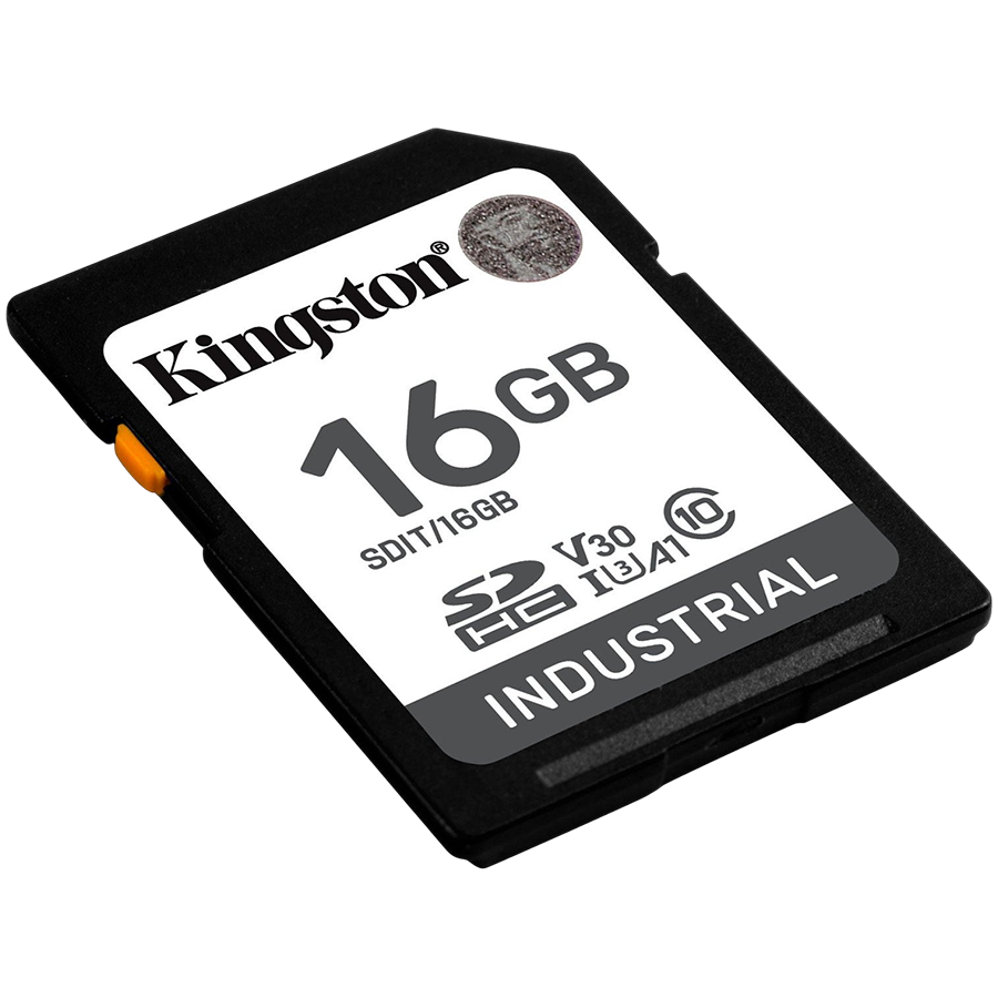 Kingston 16GB SDHC Industrial -40C to 85C C10 UHS-I U3 V30 A1 pSLC – alternate product view 2