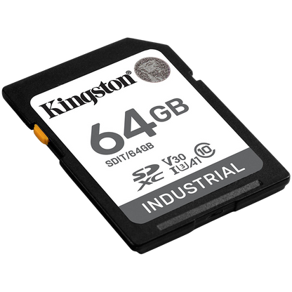 Kingston 64GB SDXC Industrial -40C to 85C C10 UHS-I U3 V30 A1 pSLC – alternate product view 2