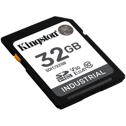 Kingston 32GB SDHC Industrial -40C to 85C C10 UHS-I U3 V30 A1 pSLC – alternate product view 2
