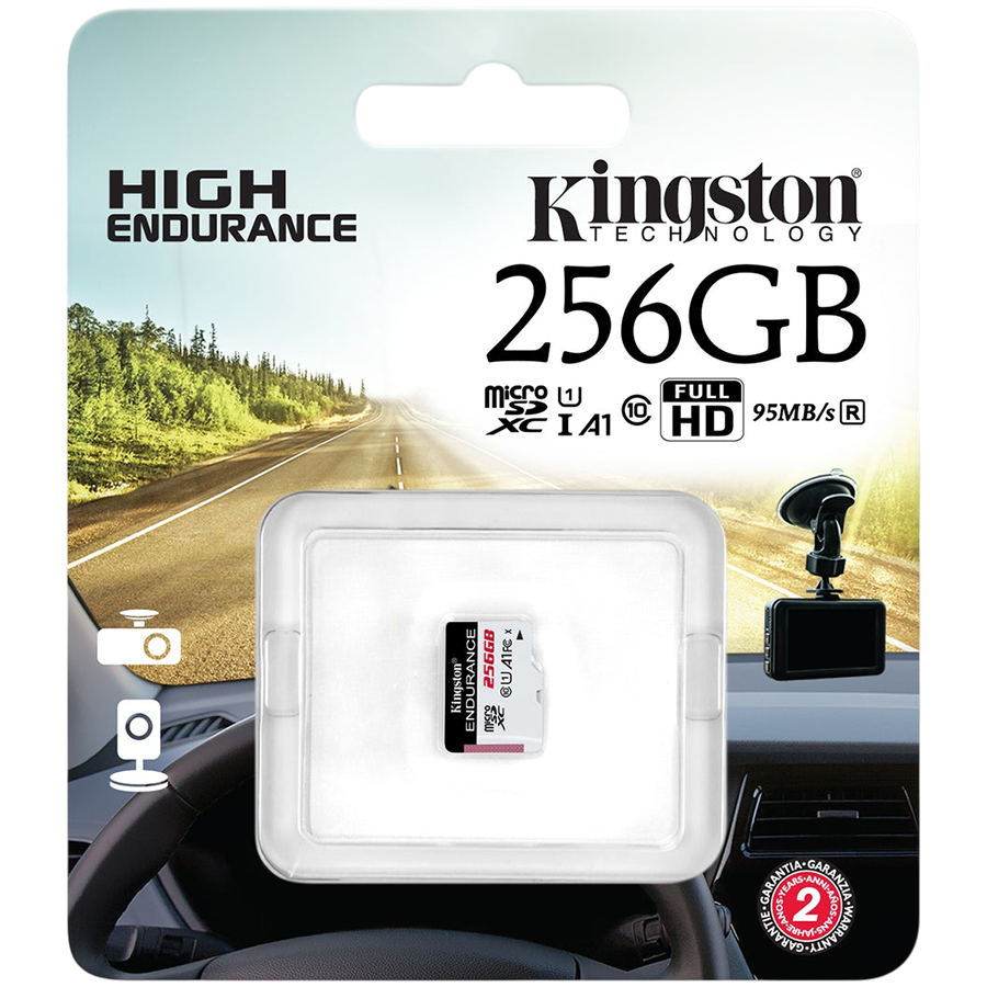 Kingston 256GB microSDXC Endurance 95R/45W C10 A1 UHS-I Card Only – alternate product view 2