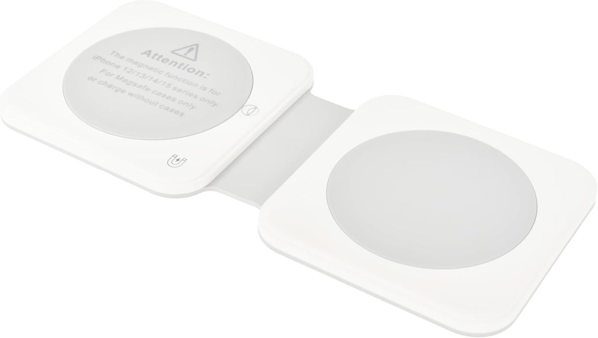 Dviced 2-in-1 Foldable Magnetic Wireless Charger — White – view 3