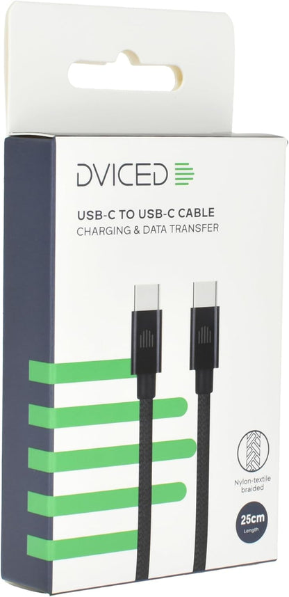 Dviced USB-C to USB-C Nylon Cable 0.25m — Black – view 5