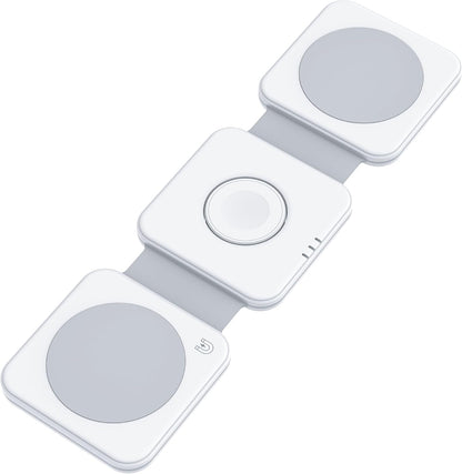 Dviced 3-in-1 Foldable Magnetic Wireless Charger — White – view 3