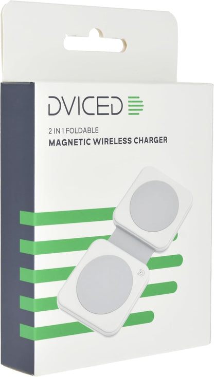 Dviced 2-in-1 Foldable Magnetic Wireless Charger — White – view 5