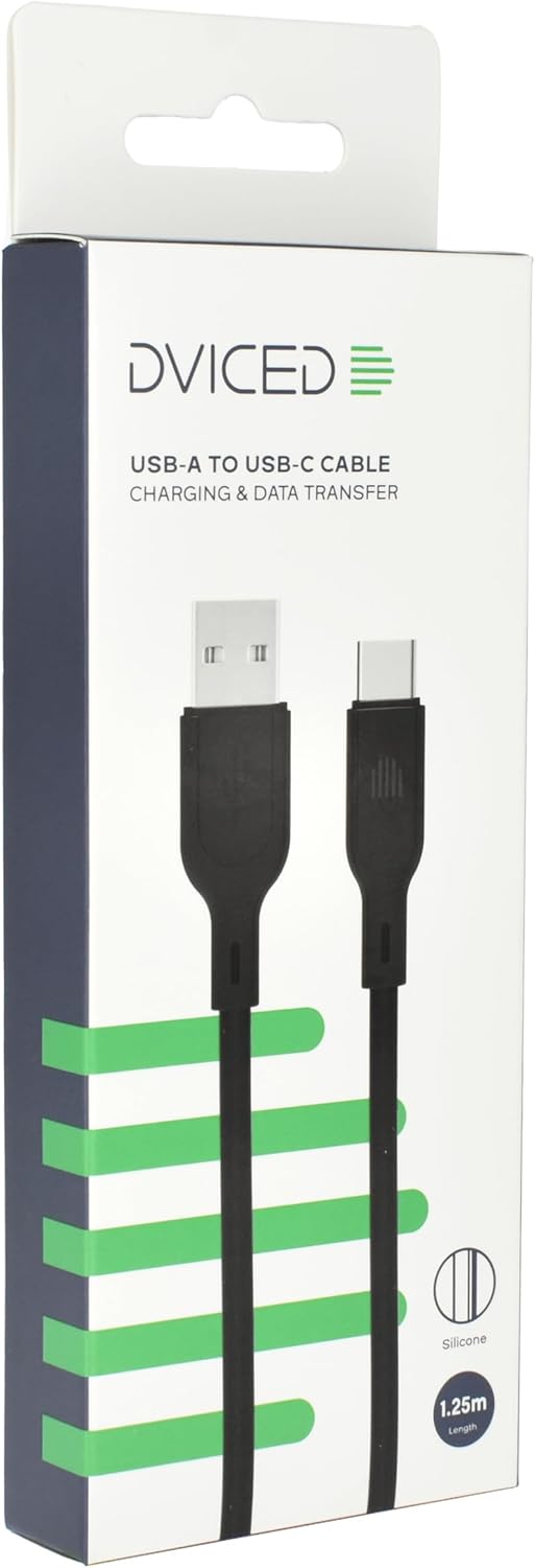 Dviced USB-A to USB-C Silicone Cable 1.25m — Black – view 5