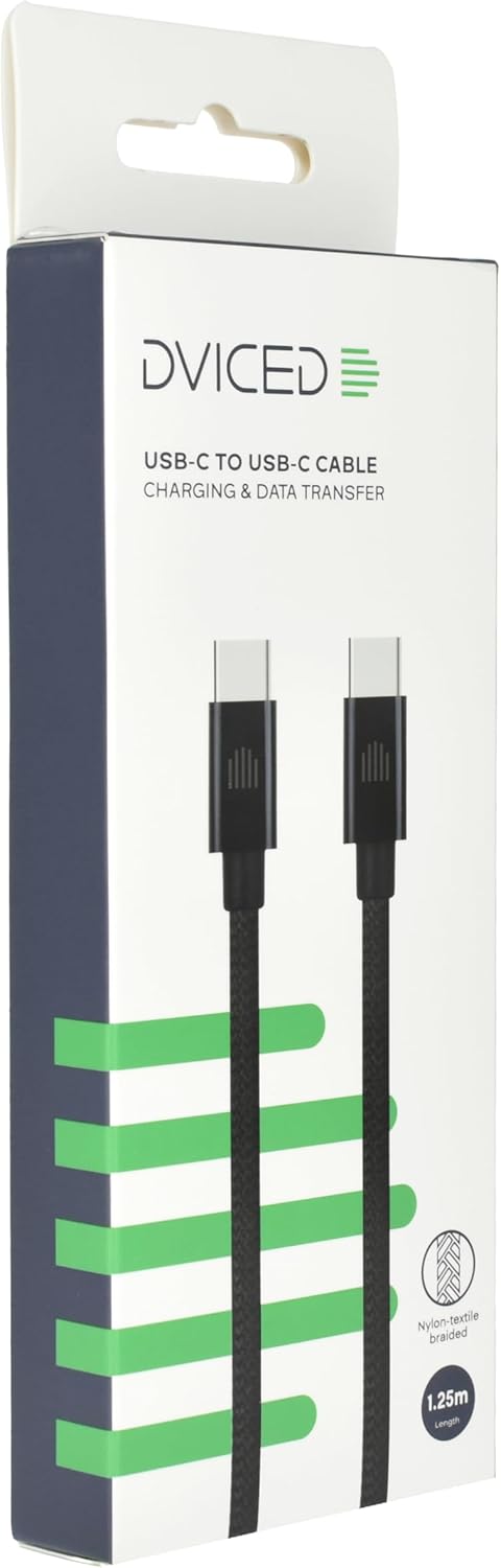 Dviced USB-C to USB-C Nylon Cable 1.25m — Black – view 5